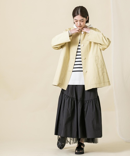 「Gready Brilliant」 「AuieF」ノーカラージャケット 38 ネイビー レディース_画像2