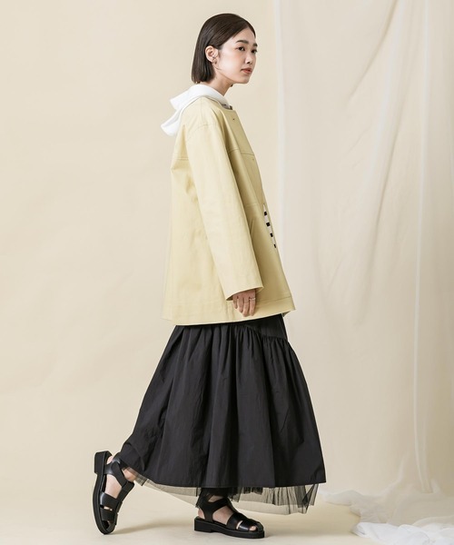 「Gready Brilliant」 「AuieF」ノーカラージャケット 38 ネイビー レディース_画像5