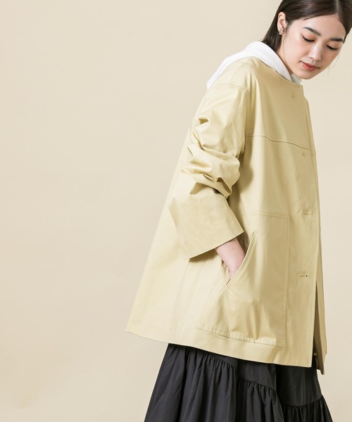「Gready Brilliant」 「AuieF」ノーカラージャケット 38 ネイビー レディース_画像7