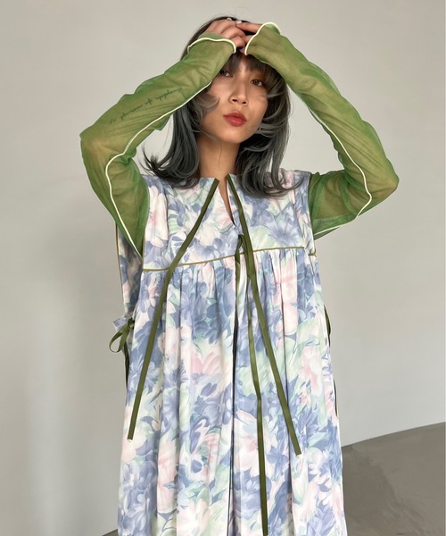 ワンピース flower quilting gather dress sanw22s25 セール，安い