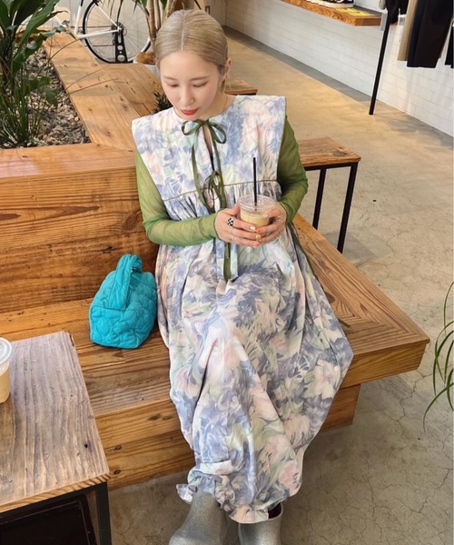 ワンピース flower quilting gather dress sanw22s25 セール，安い