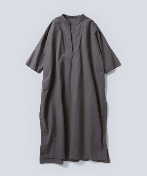 ブラウス シャツ COTTON PAPER COMPACT POPLIN KAFTAN DRESS レディース