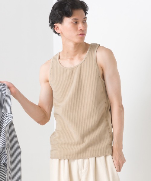 OMNES（オムネス） タンクトップ メンズラインキルトあったかタンク
