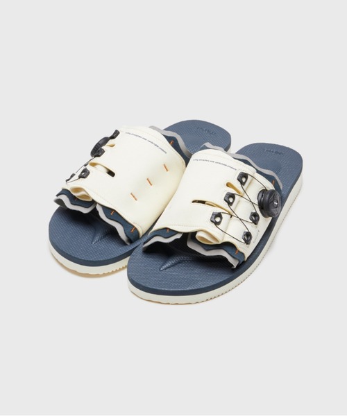 suicoke サンダル LETA-ab - Ivory x Navy メンズ : ZOZOTOWN