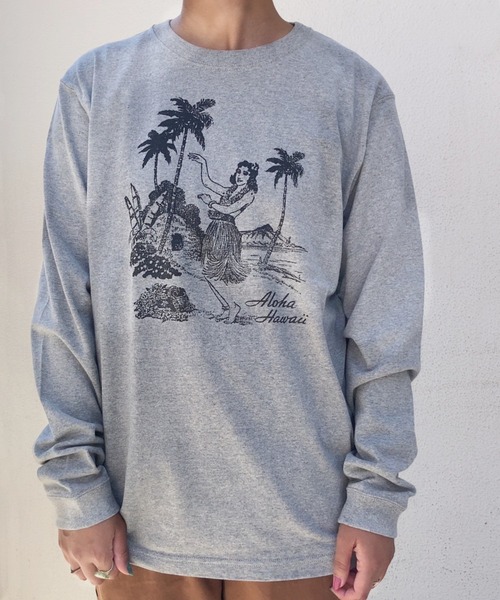 tシャツ GREEN BOWL Heavy Weight L/S T-shirts(Aloha Hawaii柄) レディース メンズ
