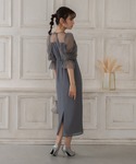 パーティードレス ドレス チュールオフショルドレスの詳細画像5