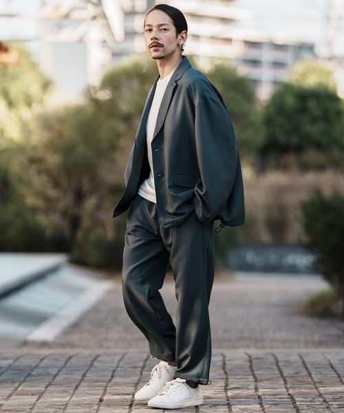 CAMBIO（カンビオ） パンツ mp11980- TR裾絞りセミワイドパンツ メンズ