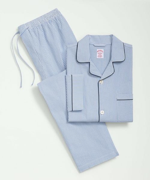 BROOKS BROTHERS パジャマ ストレッチコットン シアサッカー