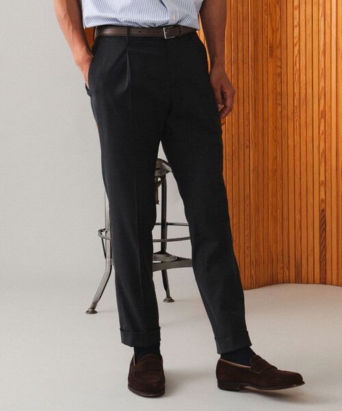 BEAMS F別注】PT TORINO チノストレッチスラックス ブラック48