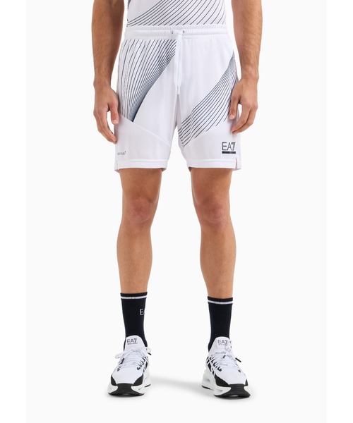 アルマーニEA7テニスショートパンツ EA7 パンツ 「エンポリオ アルマーニ EA7」Tennis Pro プリント