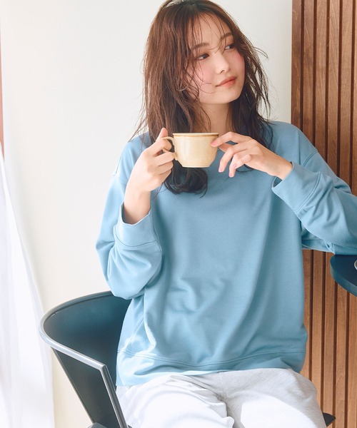 パジャマ ルームウェア 裏パイルスウェットセットアップ 上下セット