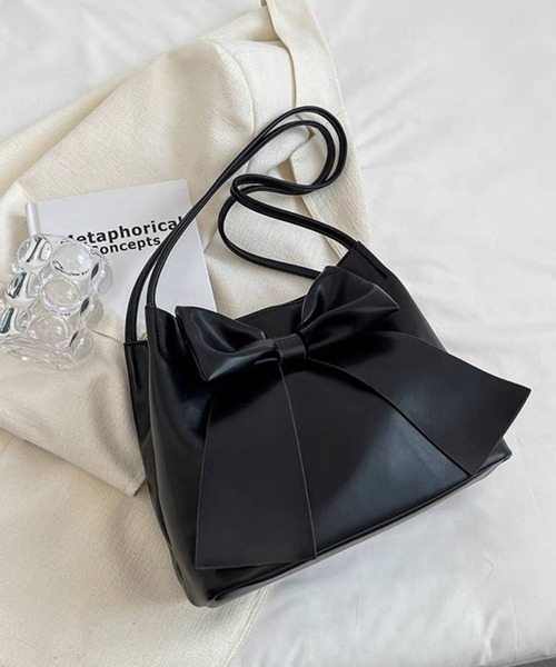 リボン トートバッグ pumpkin port トートバッグ リボン付き トートBAG レディース