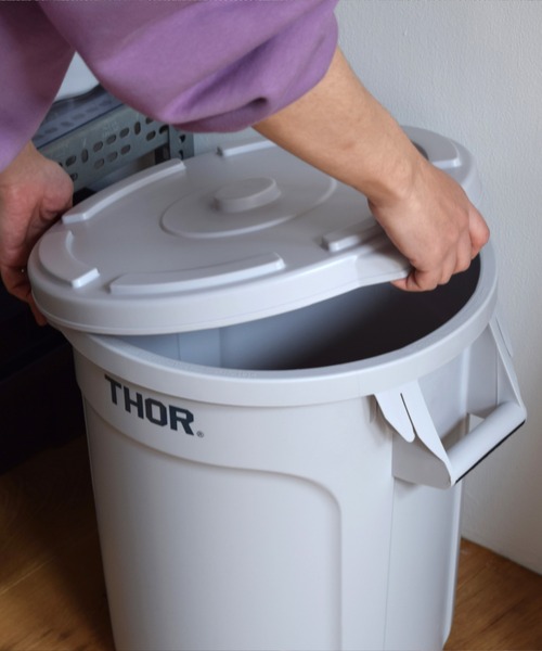 THOR ROUND BUCKETラウンドバケツ 蓋付き 収納ボックス 38L HIGHTIDE ゴミ箱 ダストボックス THOR ROUND BUCKET DC ソー