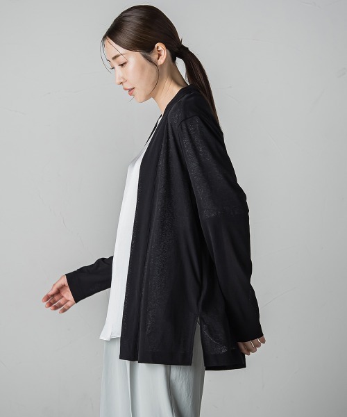 la.f カーディガン シアージャージーカットカーディガン