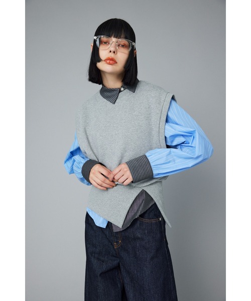 ベスト ジレ Compact cut vest　　コンパクトカットベスト レディース