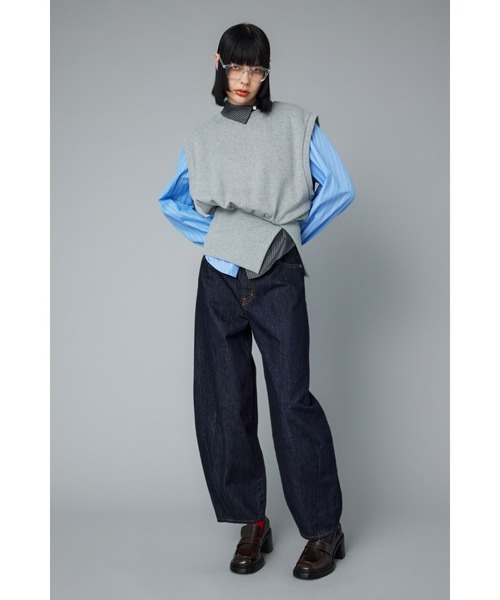 ベスト ジレ Compact cut vest　　コンパクトカットベスト レディース HeRIN.CYE ベスト ジレ Compact cut vest コンパクトカット