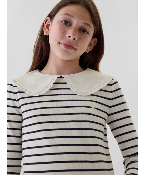 GAP（ギャップ） tシャツ ラッフルフリル 襟付きシャツ (キッズ 