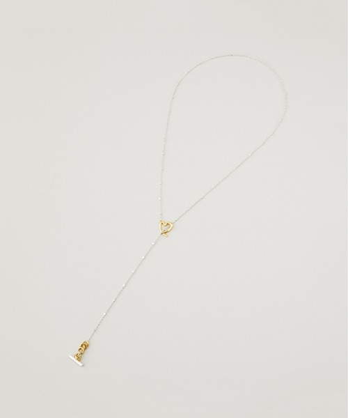 ネックレス LAPUIS(ラピュイ)Line Coil Heart necklace A レディースの画像