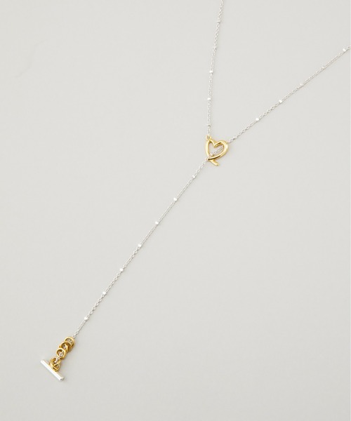 ネックレス LAPUIS(ラピュイ)Line Coil Heart necklace A レディースの画像