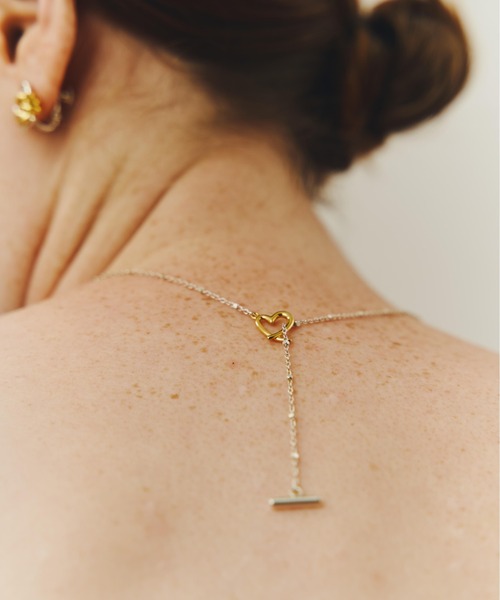 ネックレス LAPUIS(ラピュイ)Line Coil Heart necklace A レディースの画像
