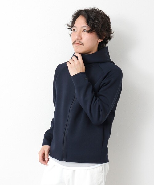 NOLLEY'S パーカー クジラ刺繍 ダンボールニット ジップパーカー