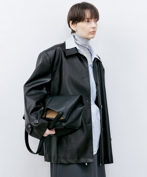 【tageechita】クラシックエコレザージャケット tageechita ジャケット テーラードジャケット 「tageechita