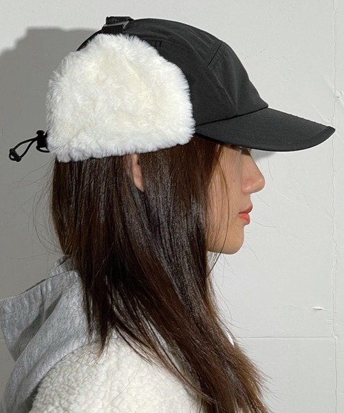 DAY CLOSET ニット帽 ニットキャップ レディース ミリタリーボア