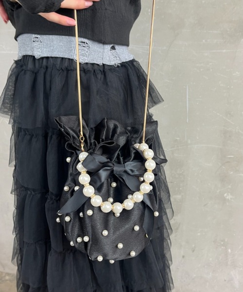 ショルダーバッグ バッグ パールバッグ パールチェーン チェーン