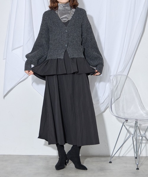 【韓国発】ペプラムセットアップスタイルワンピース PROPORTION BODY DRESSING ワンピース ペプラムキャミ