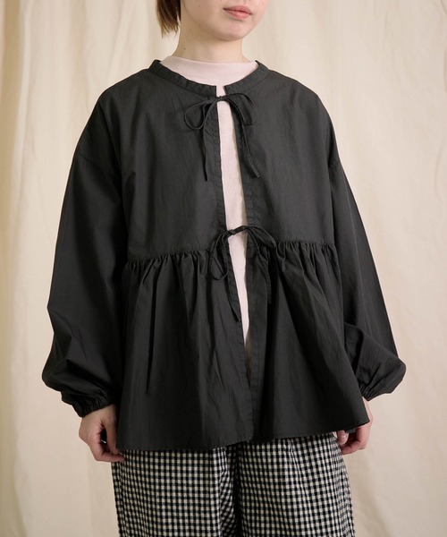 ブラウス シャツ 「Brocante / ブロカント」 CM50/ブロード ボレロシャツ レディース Brocante / ブロカント] CM50/ブロード ボレロシャツ（シャツ