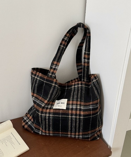 トートバッグ check flannel tote bag レディース : ZOZOTOWN