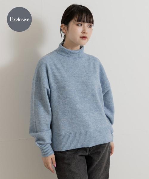 ニット セーター 「別注」MIDIUMISOLID×TGM　high necked pullover レディース