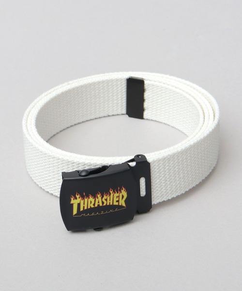 THRASHER（スラッシャー） ベルト 日本製 ファイヤーパターン プリント