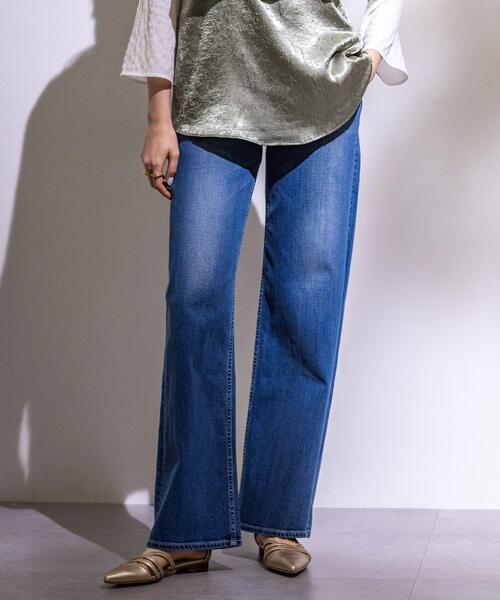 【新品☆未使用】INDIVI デニム　ワイド　ストレート INDIVI ジーンズ デニム デニムパンツ 「新登場！褒められデニム