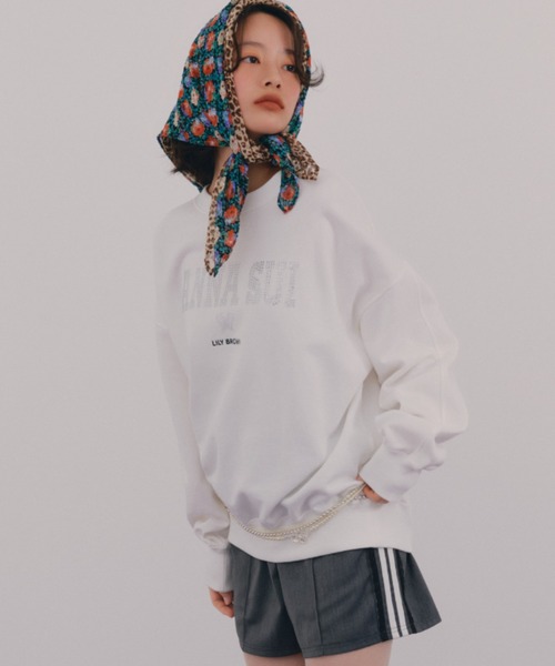 ネットオフ 送料得店  LILY SUI ANNA × 「LILY スウェット トレーナー BROWN トップス