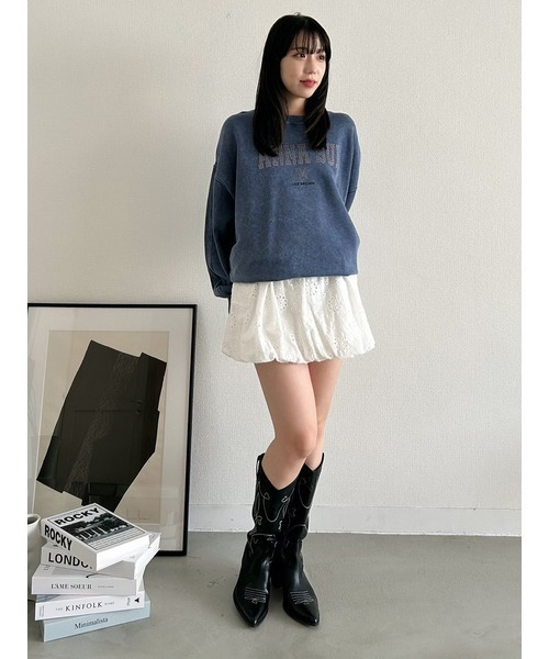 ANNA SUI × LILYBROWN ヴィンテージライクスウェット WHT ANNA SUI × LILYBROWN ヴィンテージライクスウェット WHT