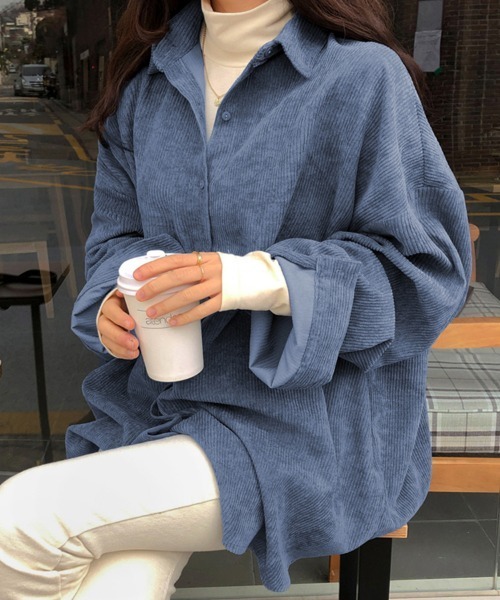 oll コーデュロイブラウス STYLEBLOCK（スタイルブロック） ブラウス シャツ コーデュロイ後ろ