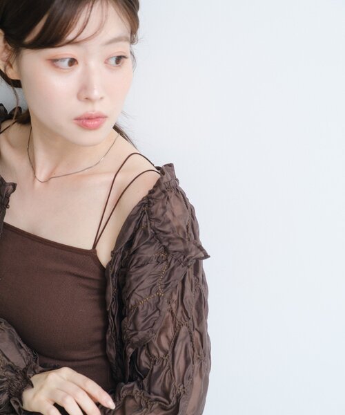 【新品】Kastane カップ付きクロップドブラキャミ 3色セット 新色追加/カラバリ豊富】カップ付きクロップドブラキャミ