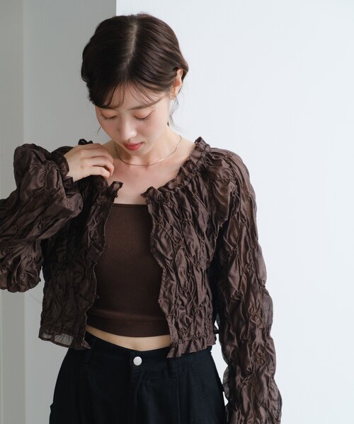 【新品】Kastane カップ付きクロップドブラキャミ 3色セット 新色追加/カラバリ豊富】カップ付きクロップドブラキャミ