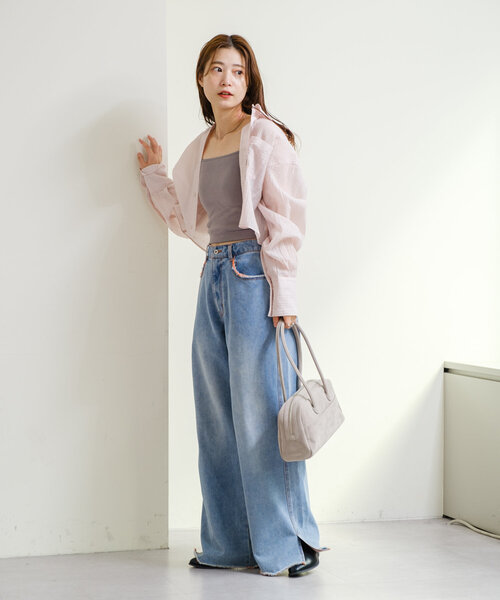 【新品】Kastane カップ付きクロップドブラキャミ 3色セット 新色追加/カラバリ豊富】カップ付きクロップドブラキャミ