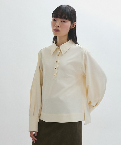 ブラウス シャツ 「サステナブル」スキッパーシャツ レディース