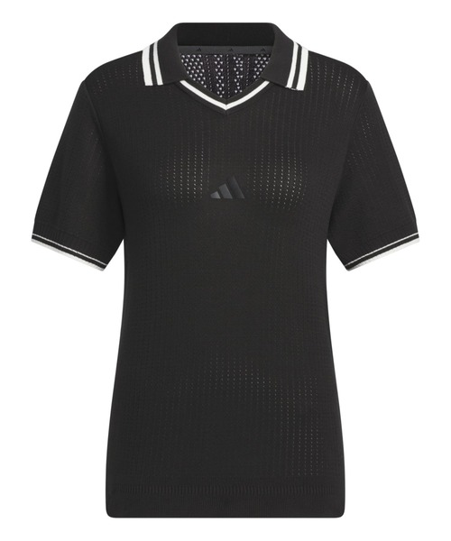 ポロシャツ ポロ アディダス adidas ビヨンド ザ コース ルーズ スキッパー ニットボックスシルエット 半袖ポロ レディース