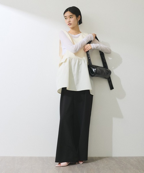 ADAM ET ROPE' tシャツ 「WEB限定」2WAYペプラムジレトップス
