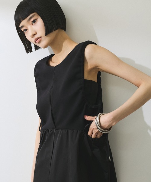 ADAM ET ROPE' tシャツ 「WEB限定」2WAYペプラムジレトップス