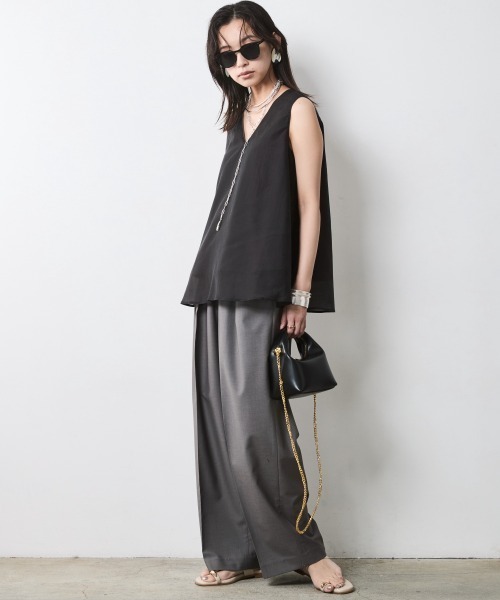 CHIC STYLE（シックスタイル） ブラウス シャツ Vネック2WAY