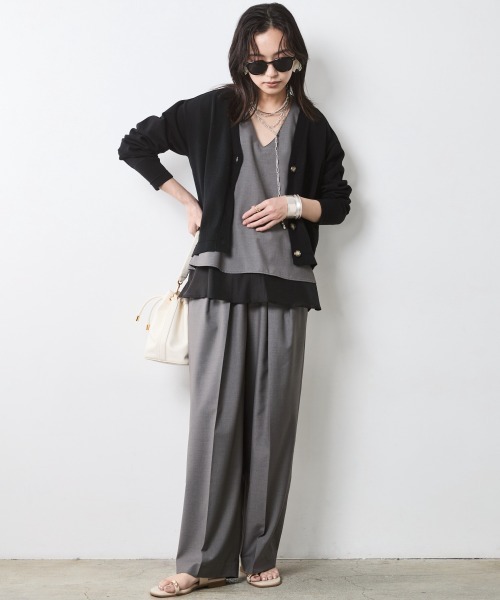 CHIC STYLE（シックスタイル） ブラウス シャツ Vネック2WAY