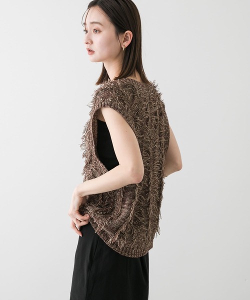 ベスト ジレ ミックスカラーフリンジベスト レディース SENSE OF PLACE by URBAN RESEARCH ベスト ジレ ミックスカラー