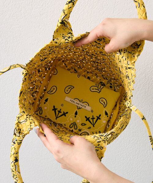 【FEEL AND TASTE（フィールアンドテイスト）】ミニバケットバッグ FEEL AND TASTE（フィールアンドテイスト）】weaving minibucket