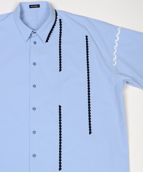 MILKBOY（ミルクボーイ） ブラウス シャツ 半袖 LACE LACE シャツ