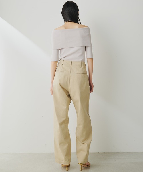 【美品】バイオ加工チノパンツ Whim Gazette チノパン バイオ加工チノパンツ レディース